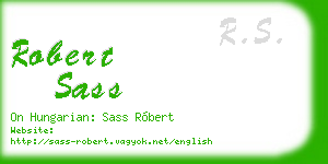 robert sass business card